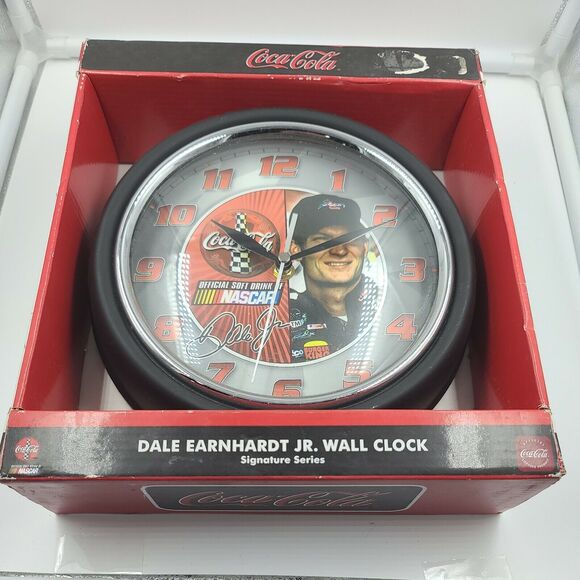 Dale Earnhardt Jr Coca Cola Wall Clock Signature Series NASCAR Coke Brand NEW - Picture 1 of 4